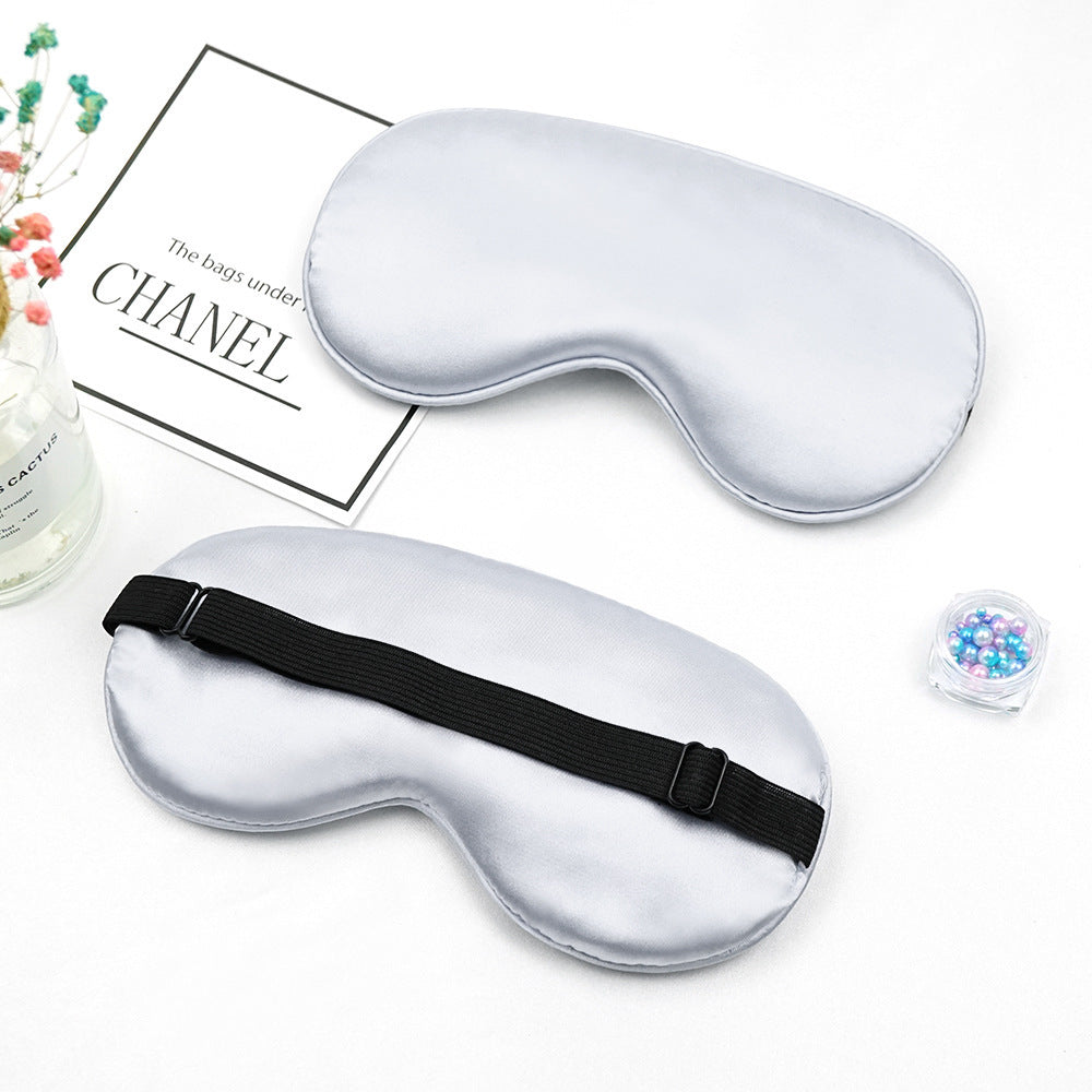 Unisex nan luxurious silk sleep mask with contoured eye cavity and adjustable elastic band Bowlift