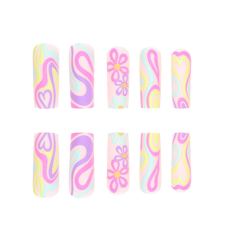 Artificial nails with creative design Bowlift