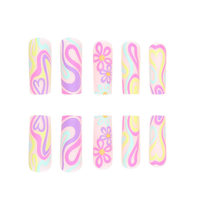 Artificial nails with creative design Bowlift