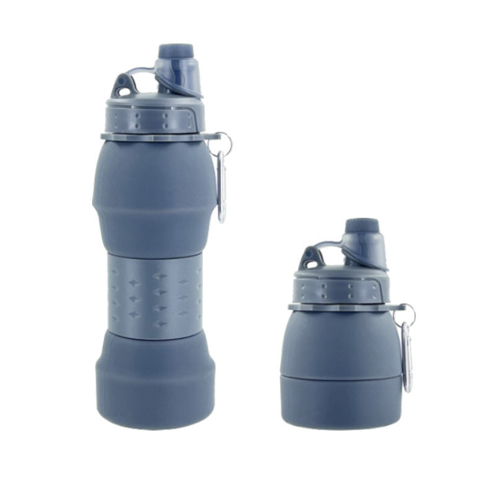 Women's collapsible silicone drinking bottle with practical clip Bowlift