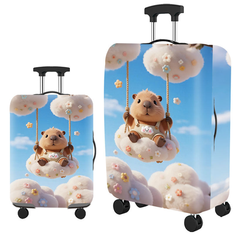 Artistic Cat-Themed Hard Shell Suitcase Bowlift