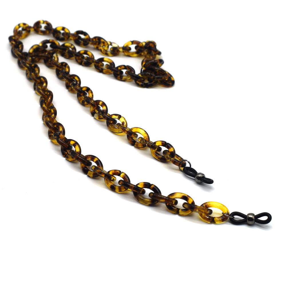 Stylish Tortoise Shell Eyewear Chain Bowlift