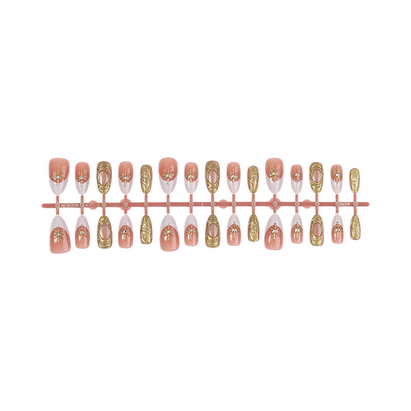 Acrylic nail set with luxurious flower decorations Bowlift