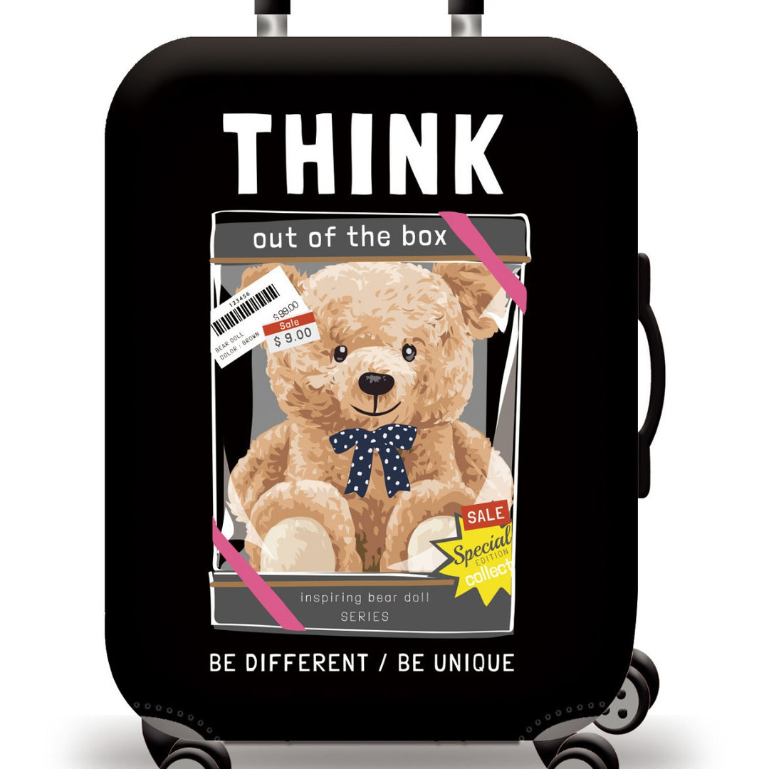 Unisex nan Kids Trolley Suitcase with cute teddy bear design, hard shell, telescopic handle and four swivel wheels Bowlift