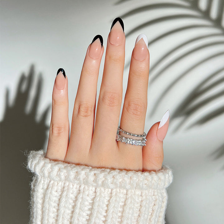 Artificial stiletto nails with elegant design and glamour embellishments Bowlift