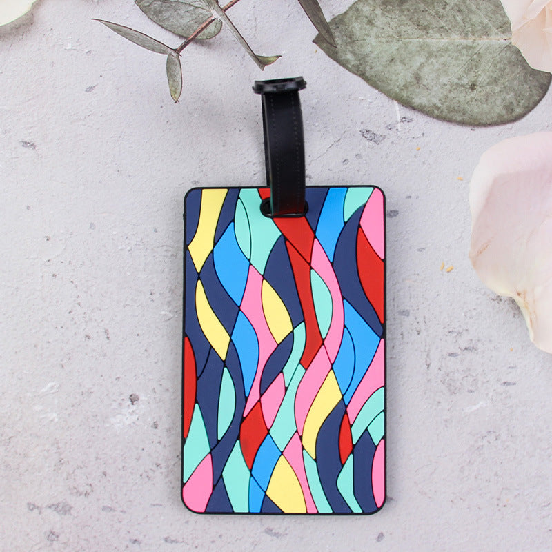 Geometric Pattern Luggage Tag Bowlift