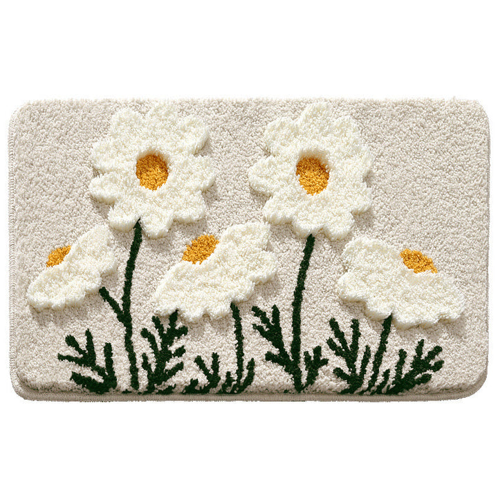 Floral Design Bath Mat Bowlift