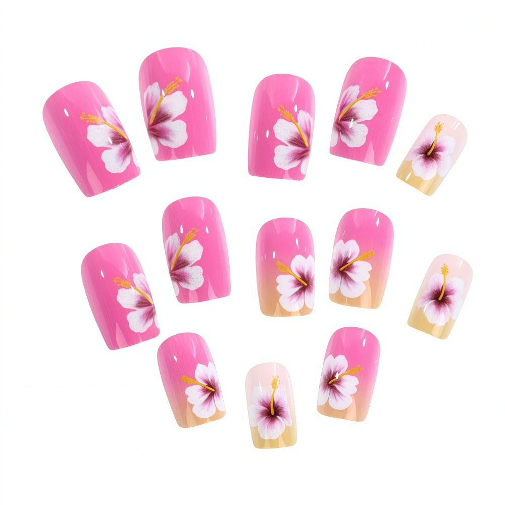 Floral Artificial Nails Bowlift