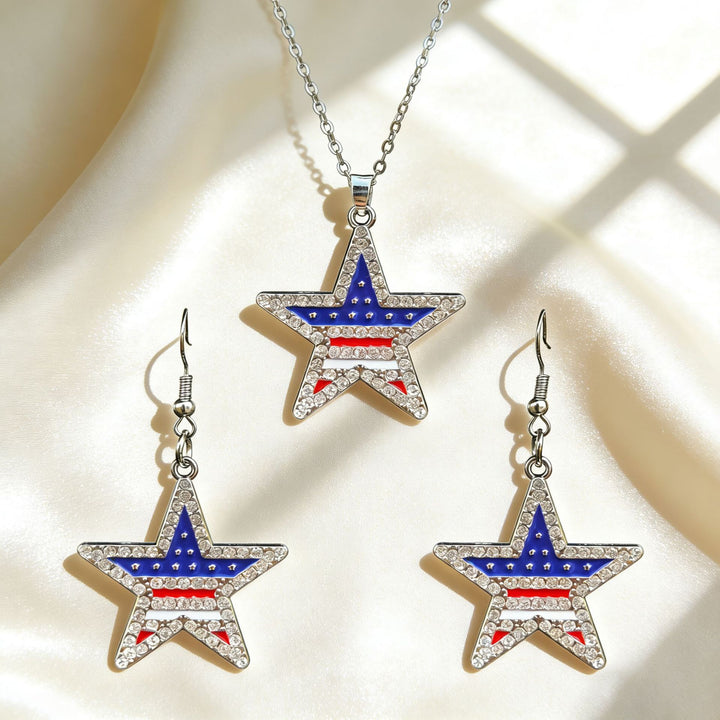 Women nan jewelry set flip-flop pendant and earrings with enamel and zirconia Bowlift