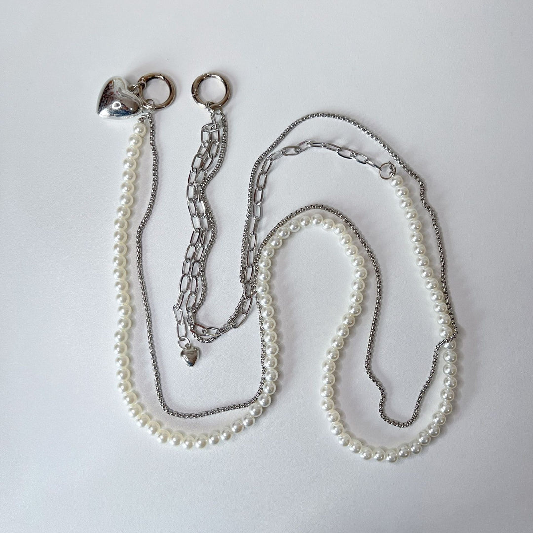 Heart-Designed Beaded Eyewear Chain Bowlift