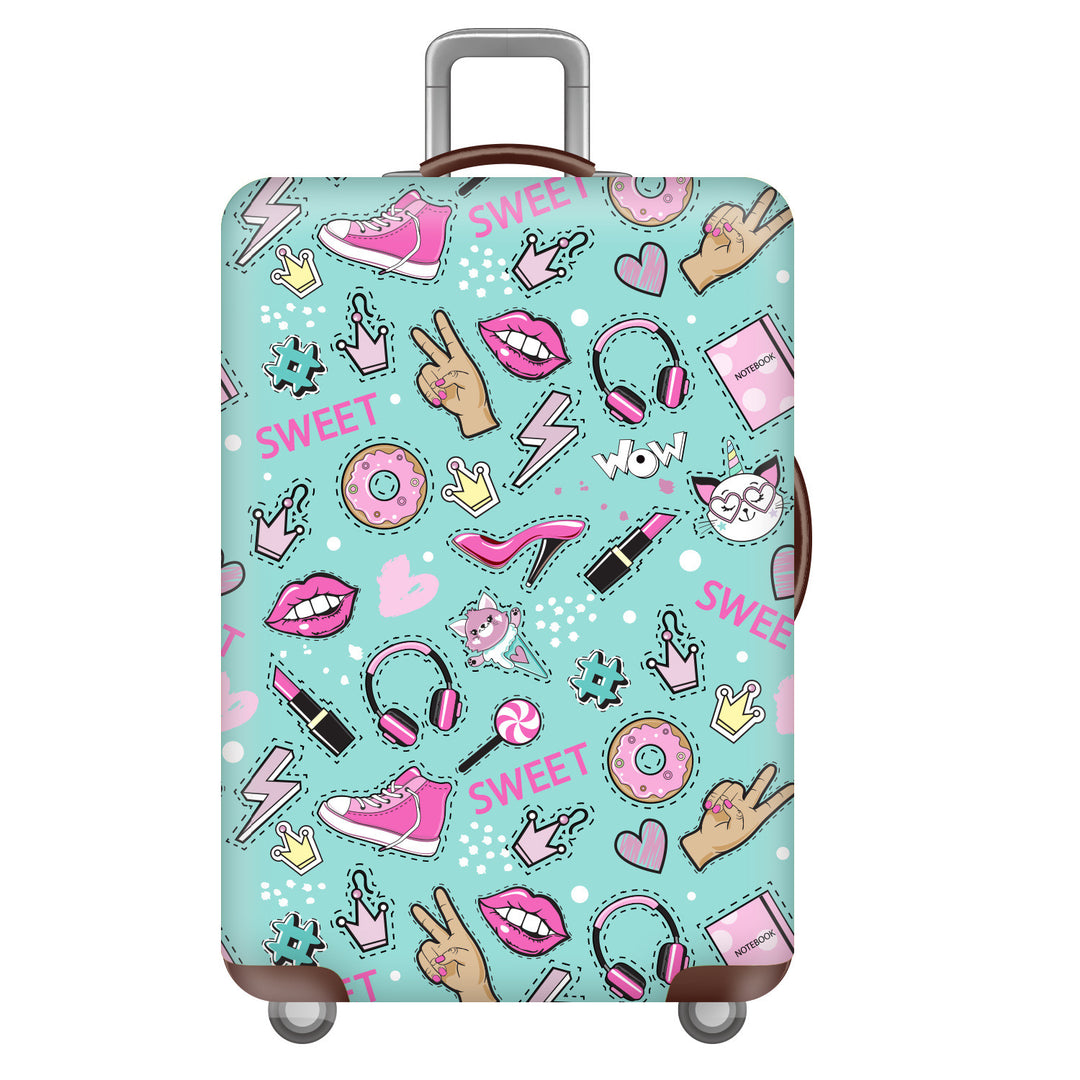 Unisex hard-shell suitcase with funny monster design Bowlift