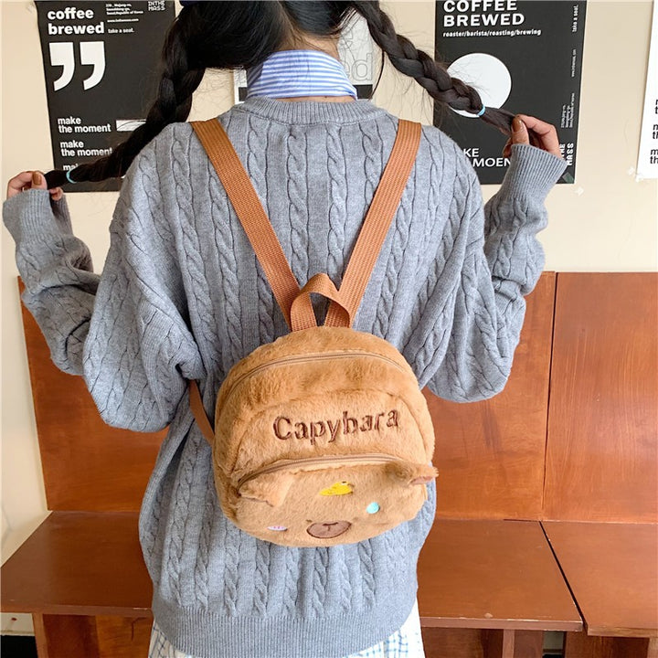 Plush Backpack in Capybara Design Bowlift 1785466535