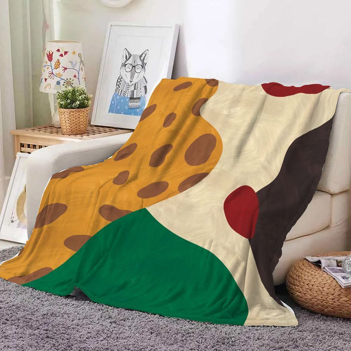 Fun Food-Themed Fleece Throw Blanket