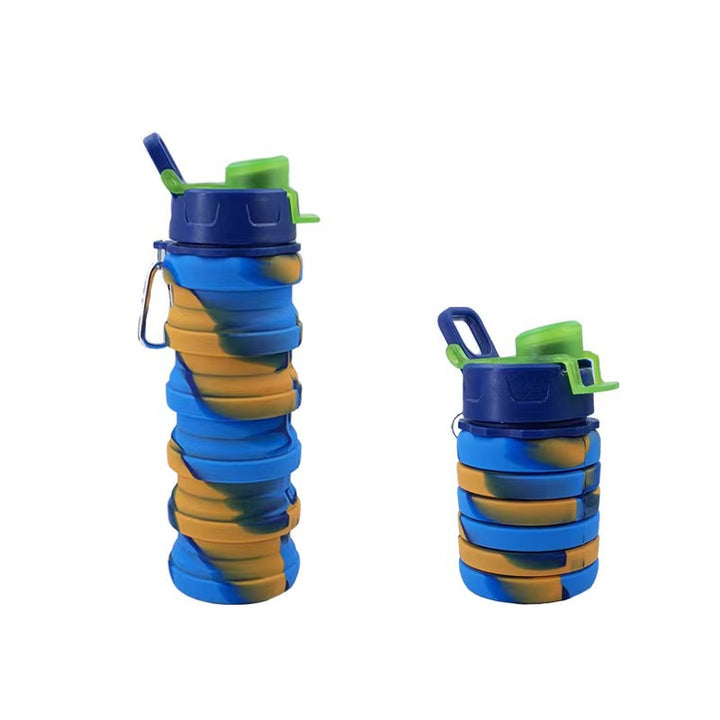Unisex Collapsible Sports Water Bottle with Carabiner Bowlift