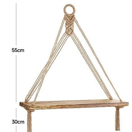 Macramé Plant Hanger Shelf