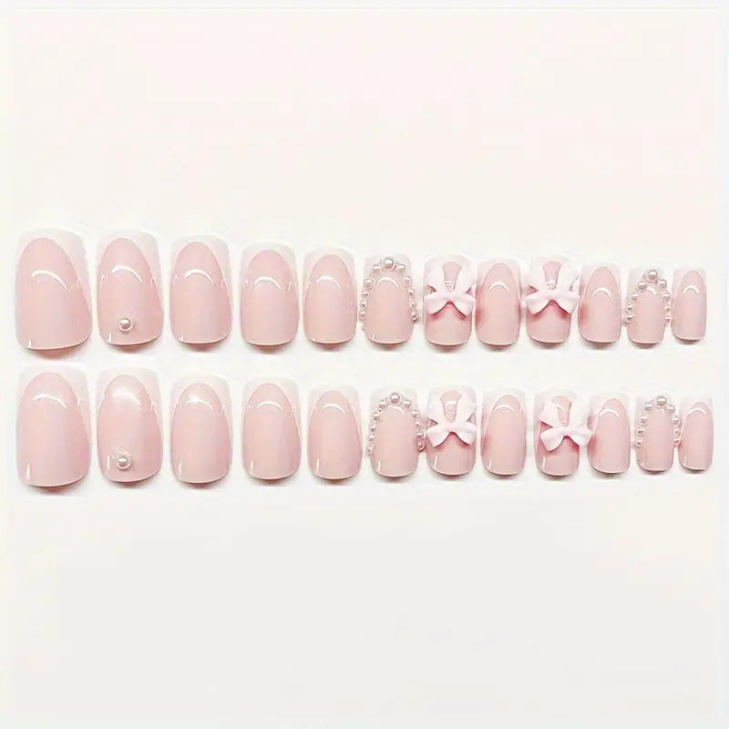 Floral Embellished Acrylic Nail Art Set Bowlift