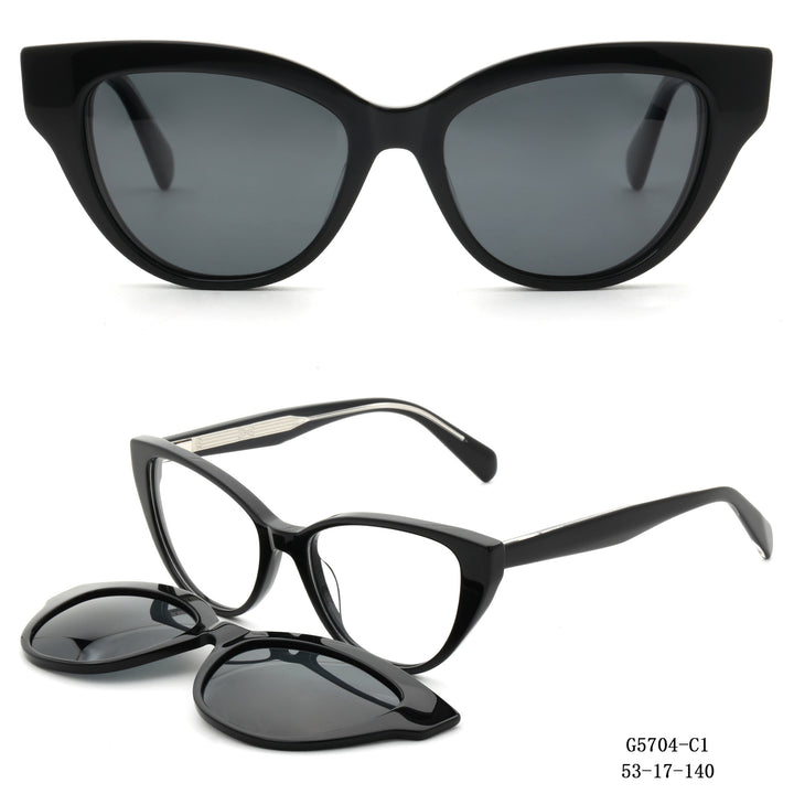 Women's Cat-Eye Sunglasses with Removable Lenses Bowlift