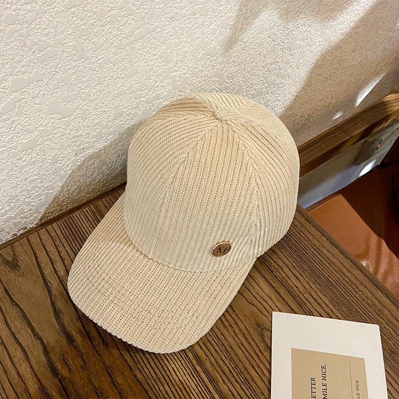 Women's Textured Corduroy Baseball Cap Bowlift