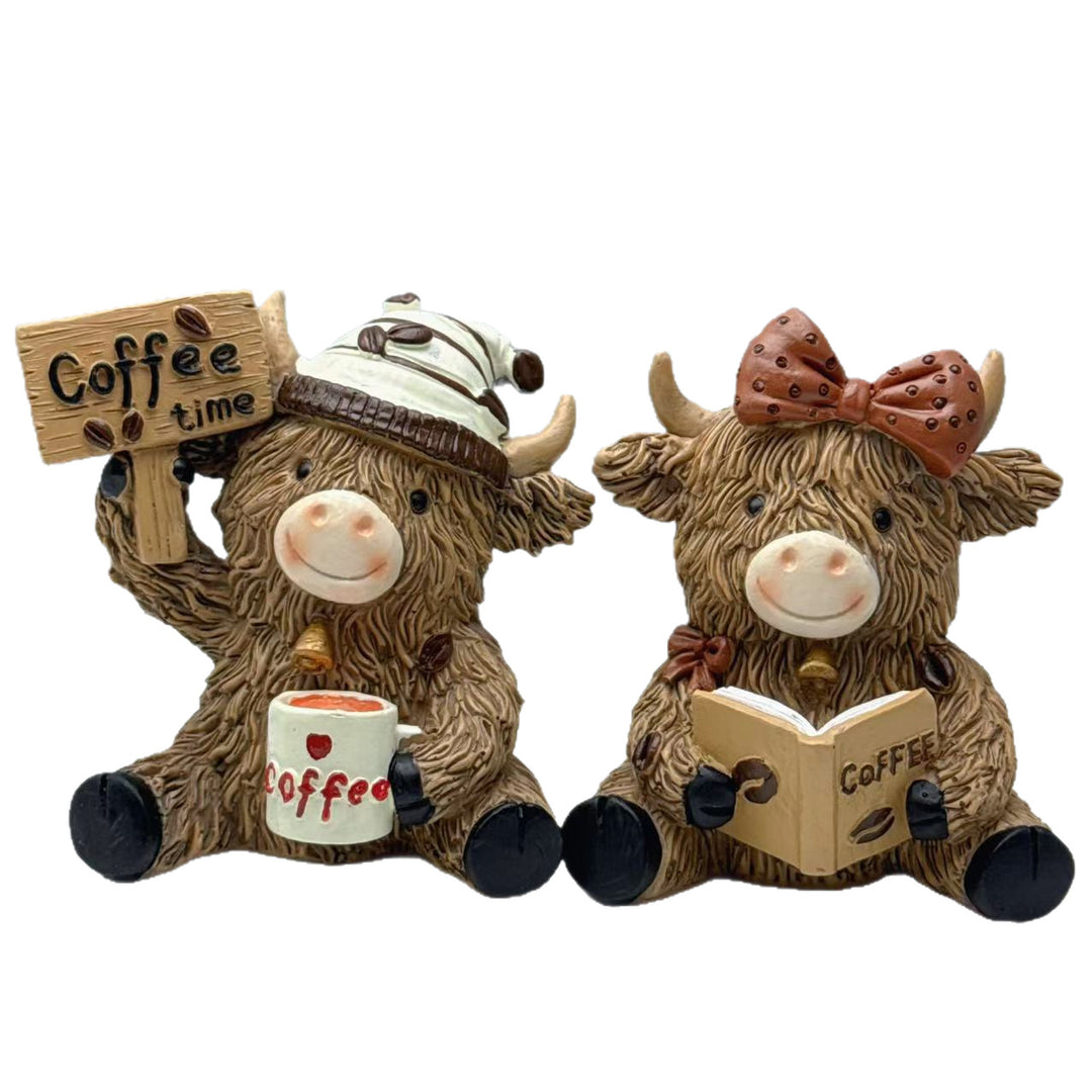 Decorative Highland Cattle Coffee Figure Bowlift