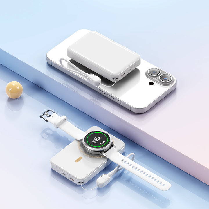 Compact power bank with integrated induction charging function Bowlift