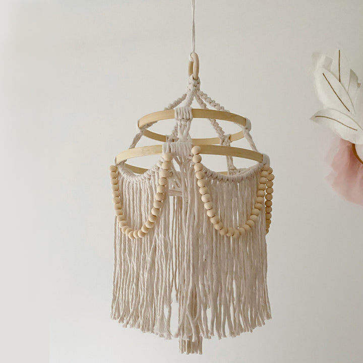 Bohemian Macrame Hanging Light Bowlift