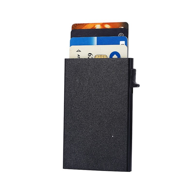 Slim RFID Blocking Aluminum Business Card Wallet With Pull Tab Bowlift