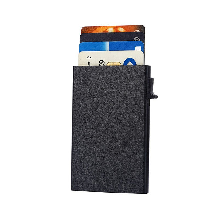 Slim RFID Blocking Aluminum Business Card Wallet With Pull Tab Bowlift