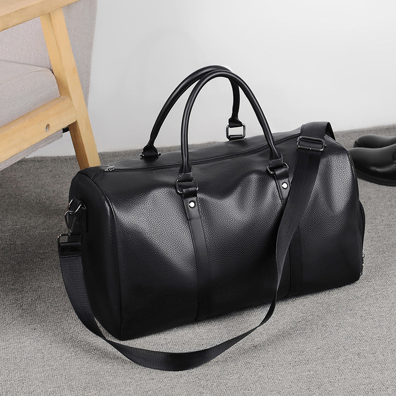 Elegant Leather Weekender Bag Bowlift