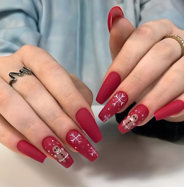 Artistic Winter-Themed Nail Art Bowlift