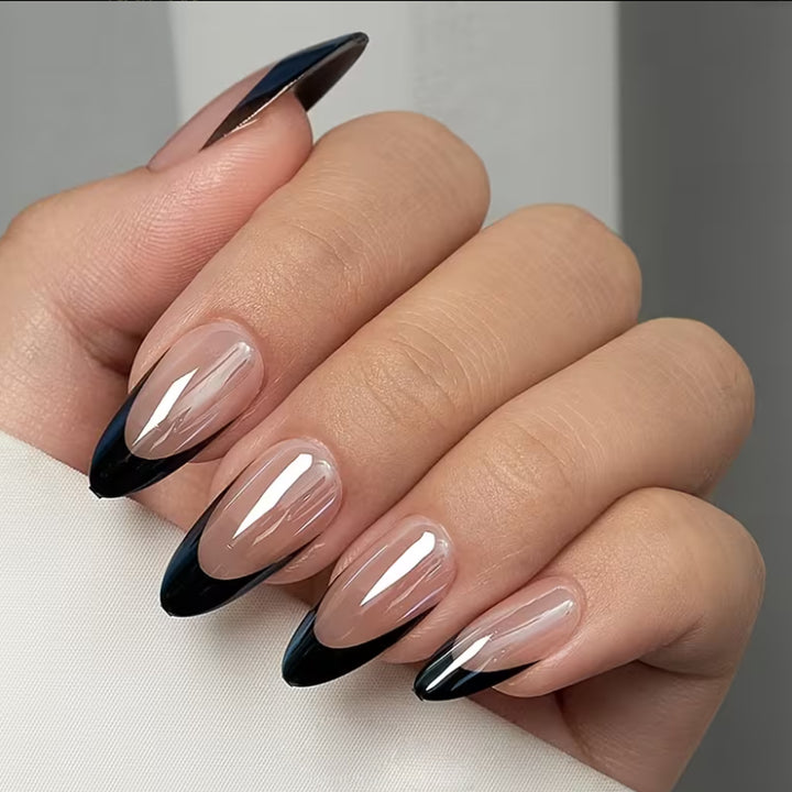 Elegant French Tip Acrylic Nail Extensions Bowlift