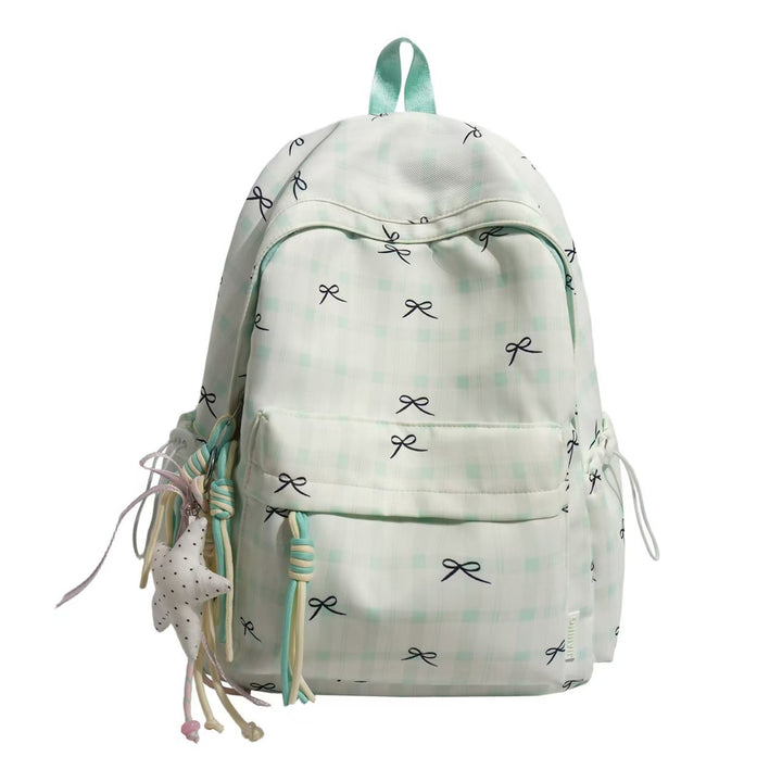 Stylish Plaid Pattern Backpack Bowlift