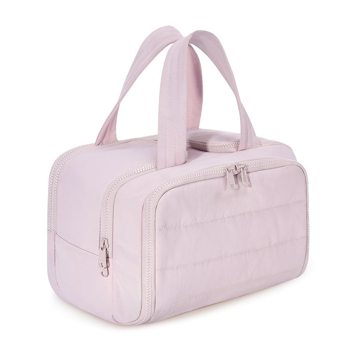 Cosmetic organizer bag with insulated lining Bowlift