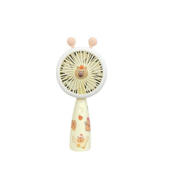 Unisex Portable Hand Fan with LED Lighting and Animal Design Bowlift