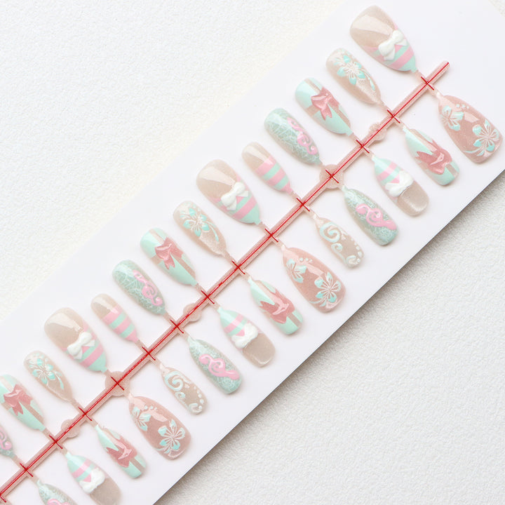 Themed Press-On Nail Art Set Bowlift