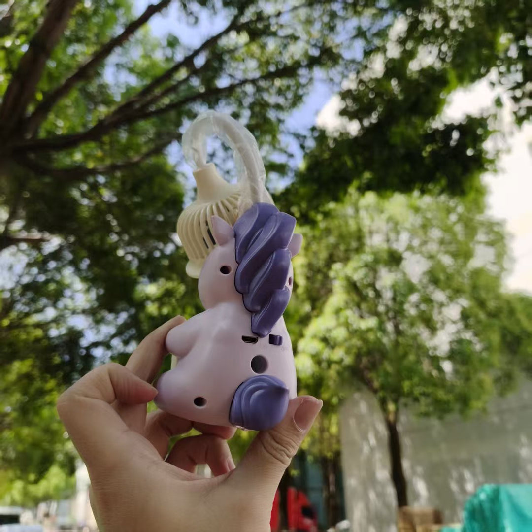 Unisex Portable Mini Fan with Unique Unicorn Design Bowlift