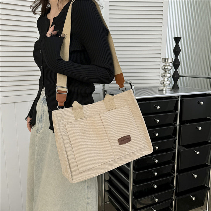 Versatile Corduroy Utility Tote Bowlift