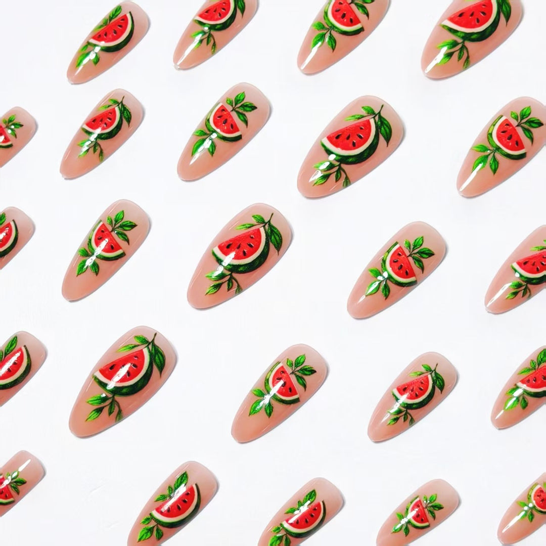 Artistic Watermelon Nail Art Bowlift