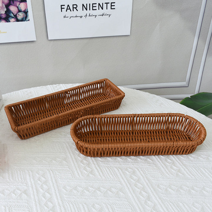 Rectangular Handwoven Storage Tray Bowlift