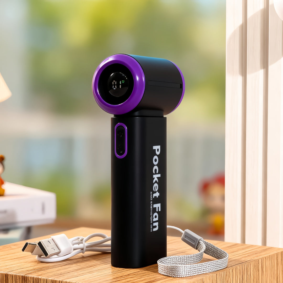 Ladies Portable Mini Fan with USB Charging Function and Lightweight Design Bowlift