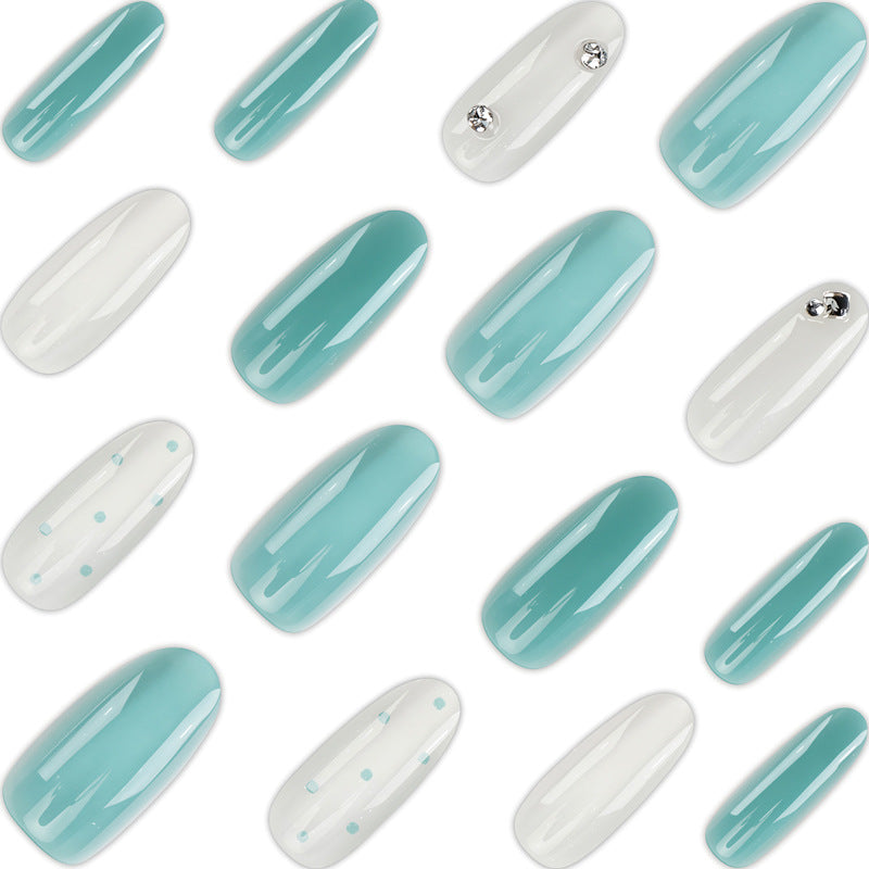 Artistic Press-On Nail Design with 3D Accents Bowlift