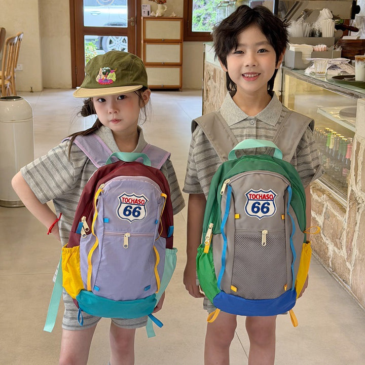 Colorful Patchwork Backpack Bowlift