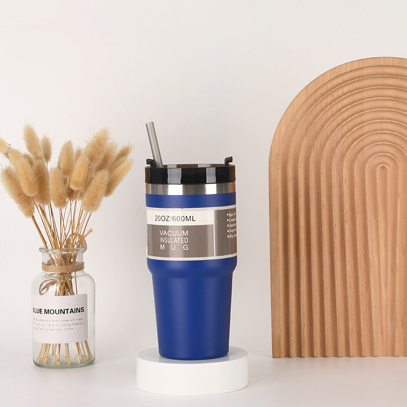 Unisex Insulated Drinking Cup with Integrated Straw Bowlift