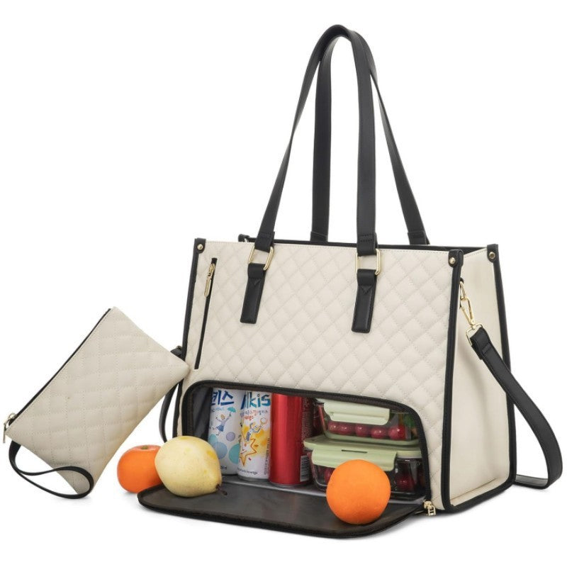 Quilted Multi-Functional Insulated Lunch Tote Bowlift
