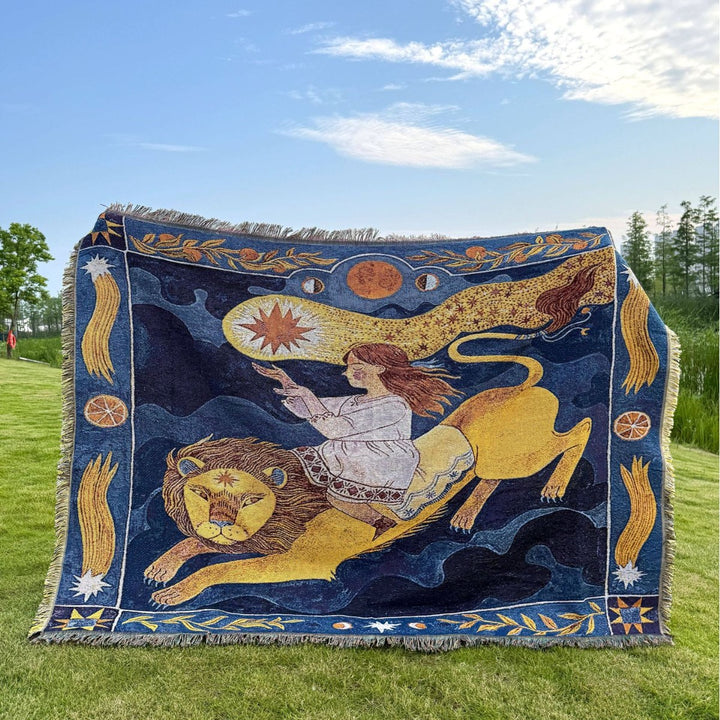 Artistic Mythical Scene Throw Blanket