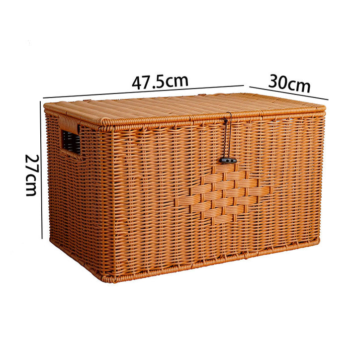 Women rectangular laundry basket made of woven material Bowlift