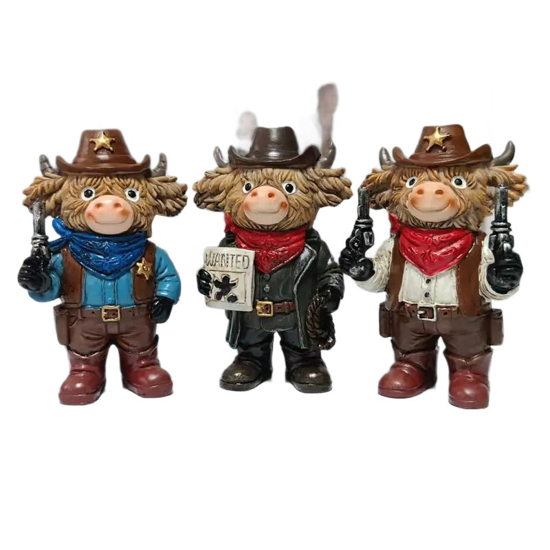 Funny Cowboy Figurine Bowlift