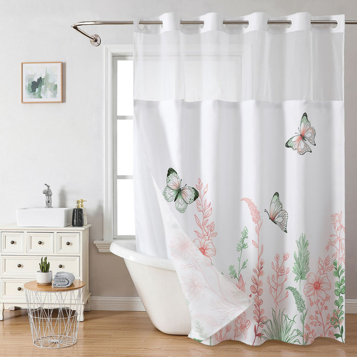 Elegant Butterfly Shower Curtain Bowlift