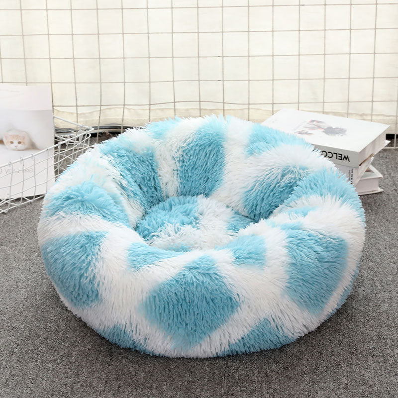 Women Round Plush Pet Bed Bowlift