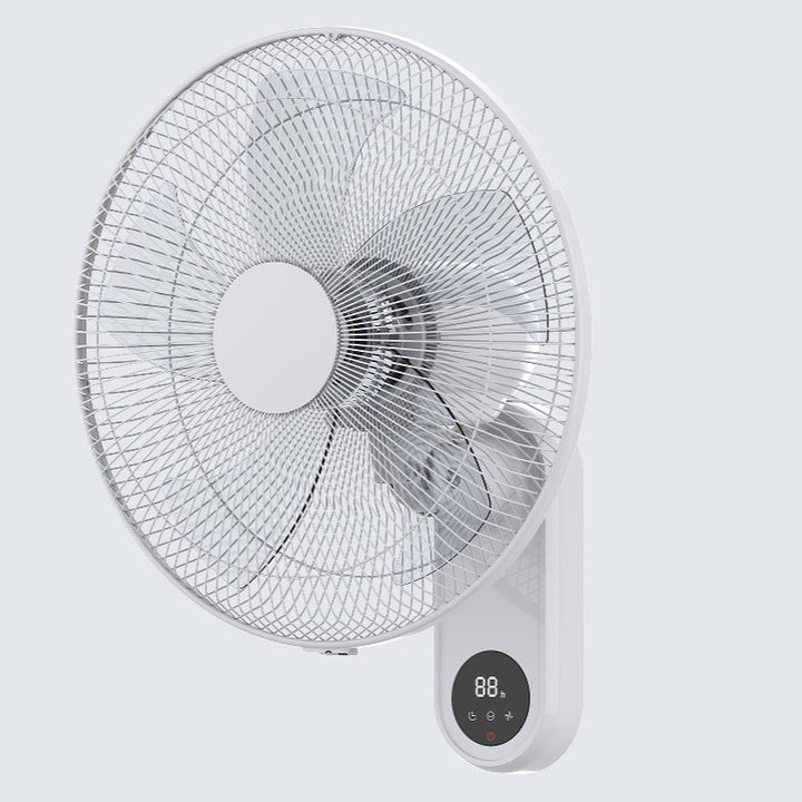 Unisex nan oscillating wall-mounted electric fan with rotary dial and dual pull-cord controls Bowlift