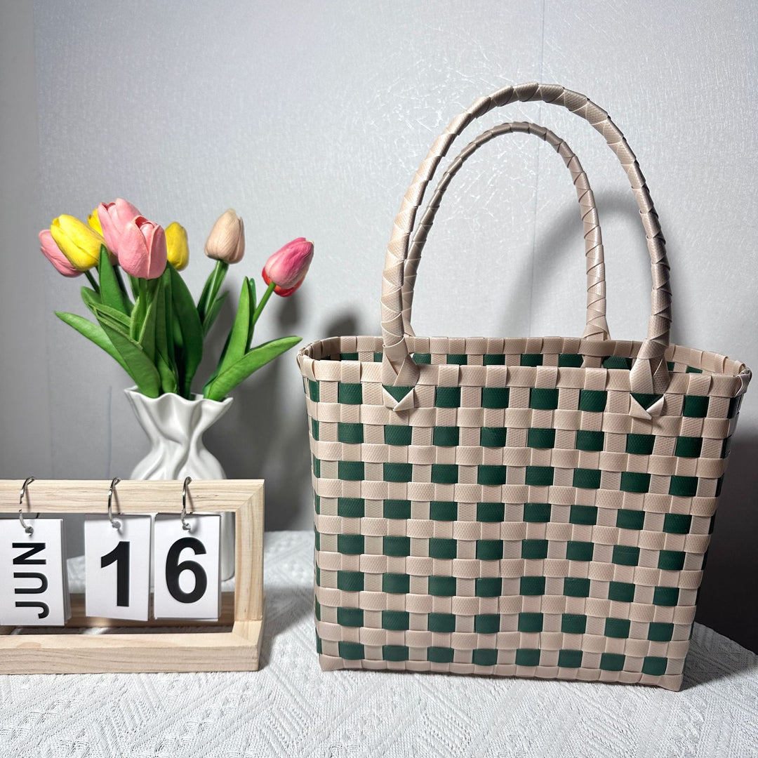 Braided handbag with sturdy handles Bowlift
